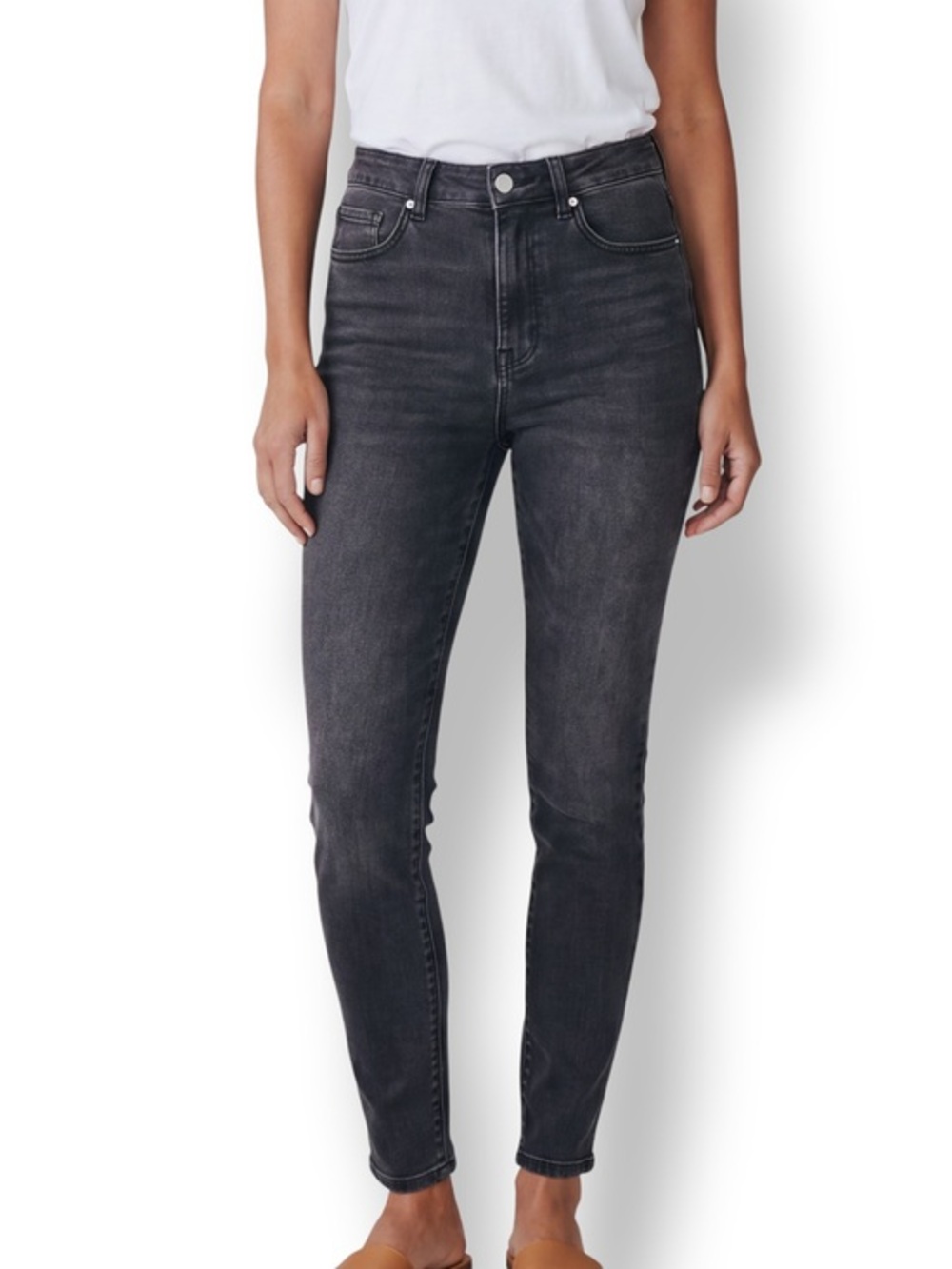 4/$20 Forever 21 Black High Rise Skinny Jeans Size 26 Stretch Ankle Denim